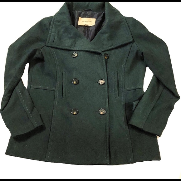 hunter green peacoat